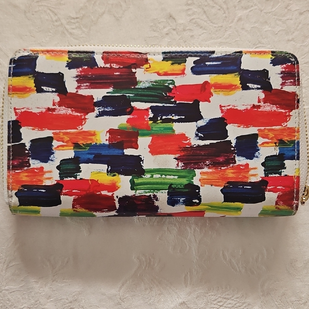 Gianni Conti Edgy Multicolor 'missy'  All-leather Accordion Style Wallet